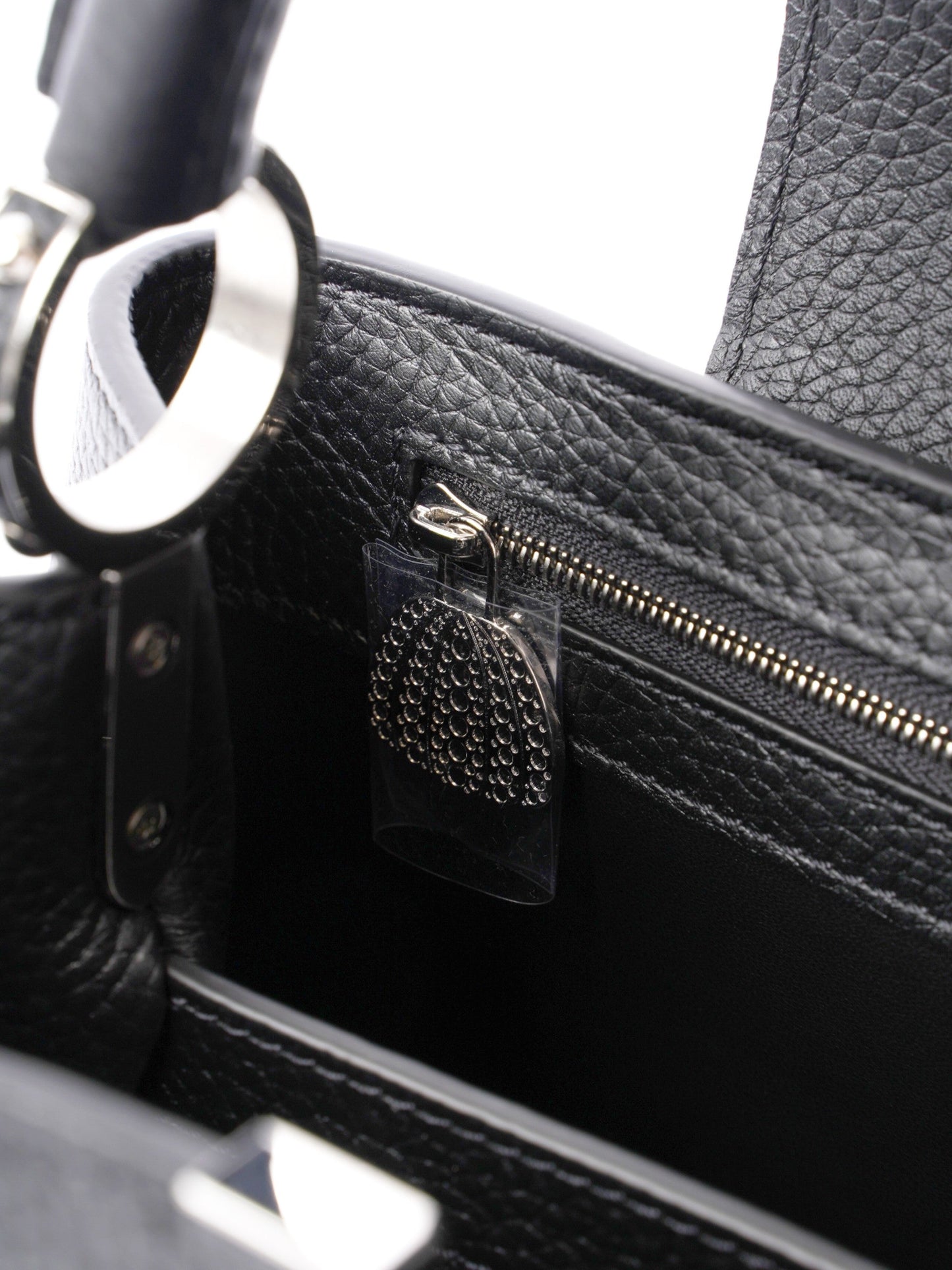 Louis Vuitton X Yayoi Kusama Narcissus Garden Capucines MM Black Leather