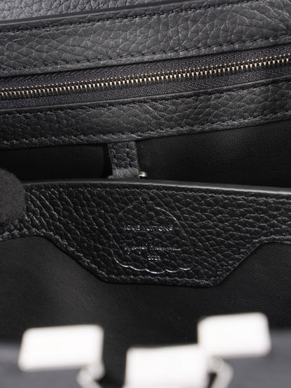 Louis Vuitton X Yayoi Kusama Narcissus Garden Capucines MM Black Leather