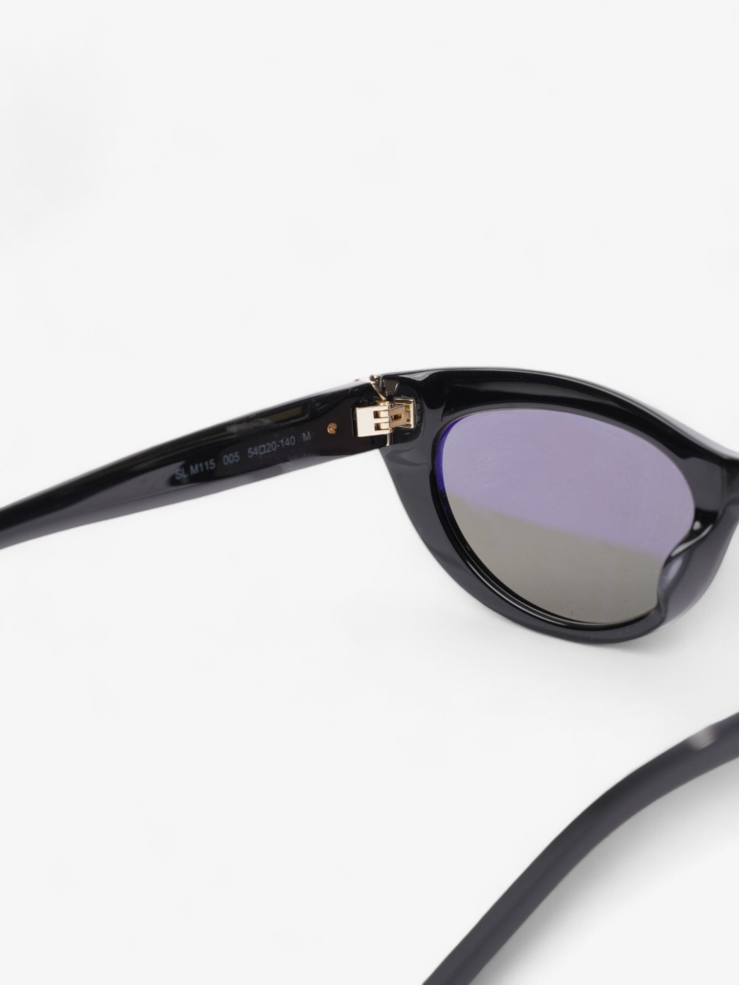 Saint Laurent YSL Cat Eye Sunglasses Black / Gold Acetate 140mm