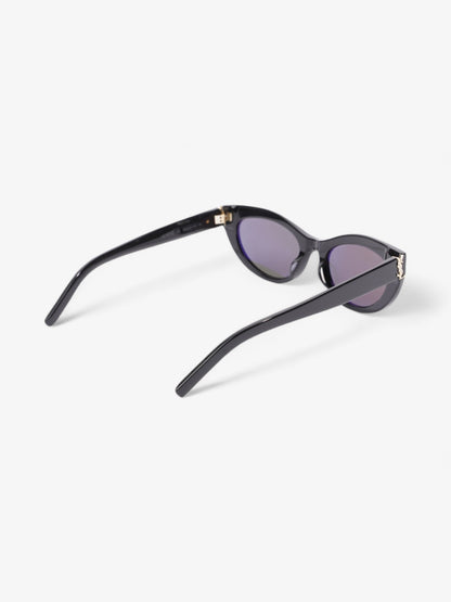 Saint Laurent YSL Cat Eye Sunglasses Black / Gold Acetate 140mm