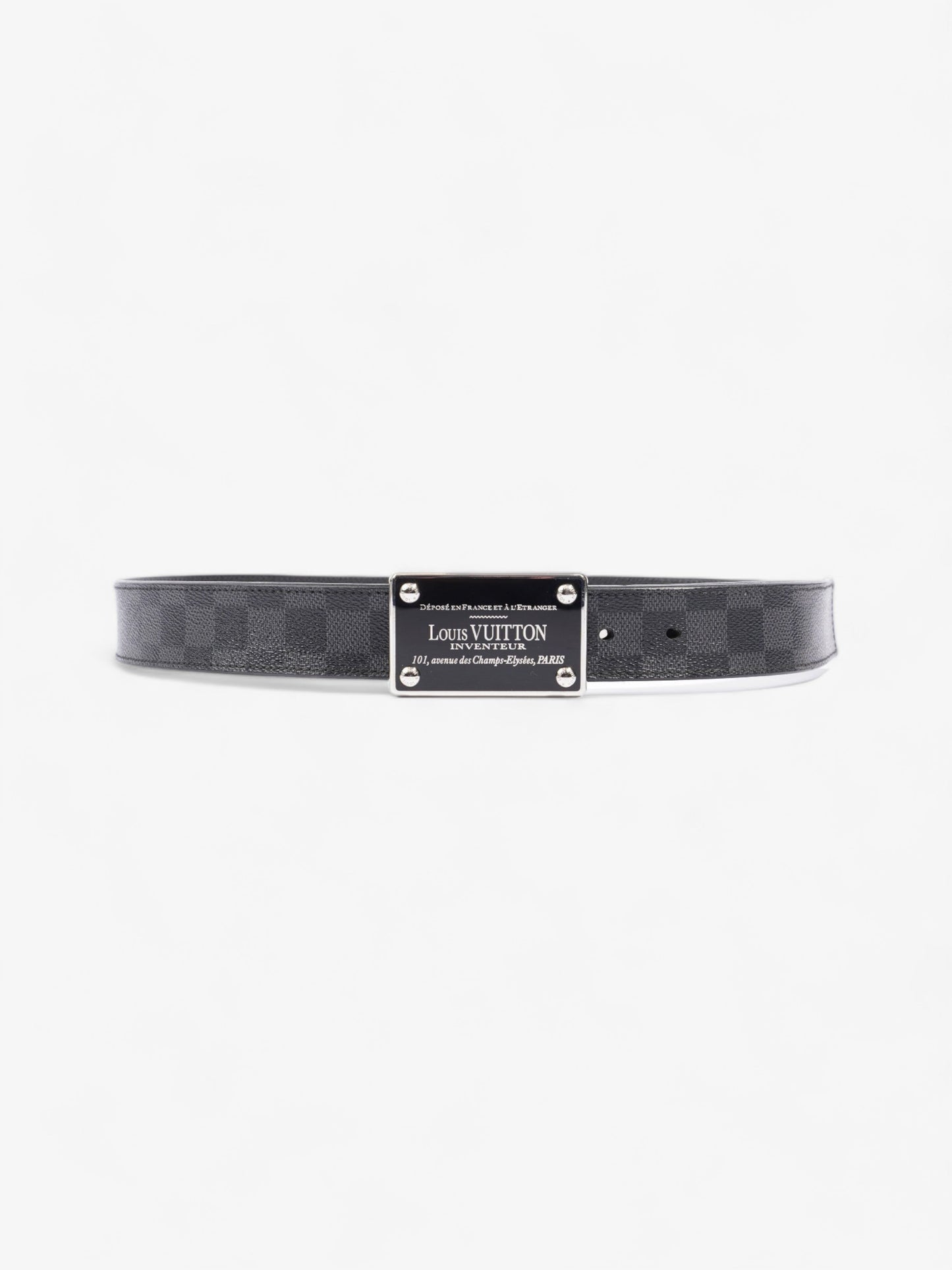 Louis Vuitton Inventeur Reversible Belt Damier Graphite Leather 95cm / 38"