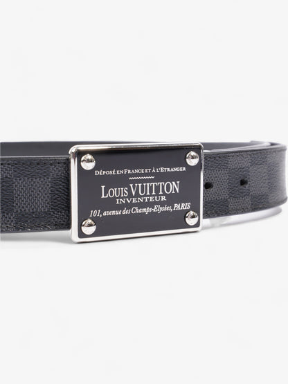 Louis Vuitton Inventeur Reversible Belt Damier Graphite Leather 95cm / 38"