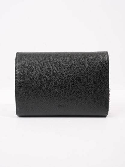 Gucci Dionysus Chain Wallet Black Leather