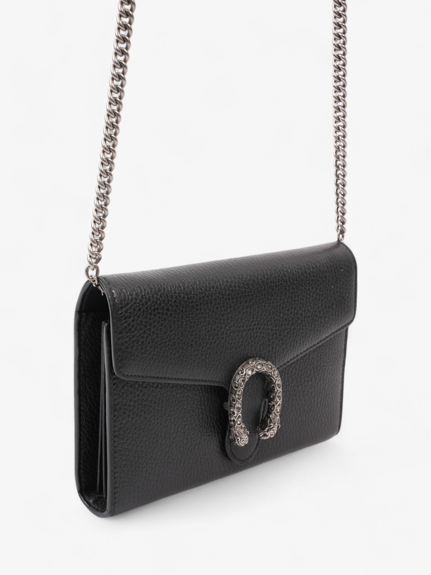 Gucci Dionysus Chain Wallet Black Leather