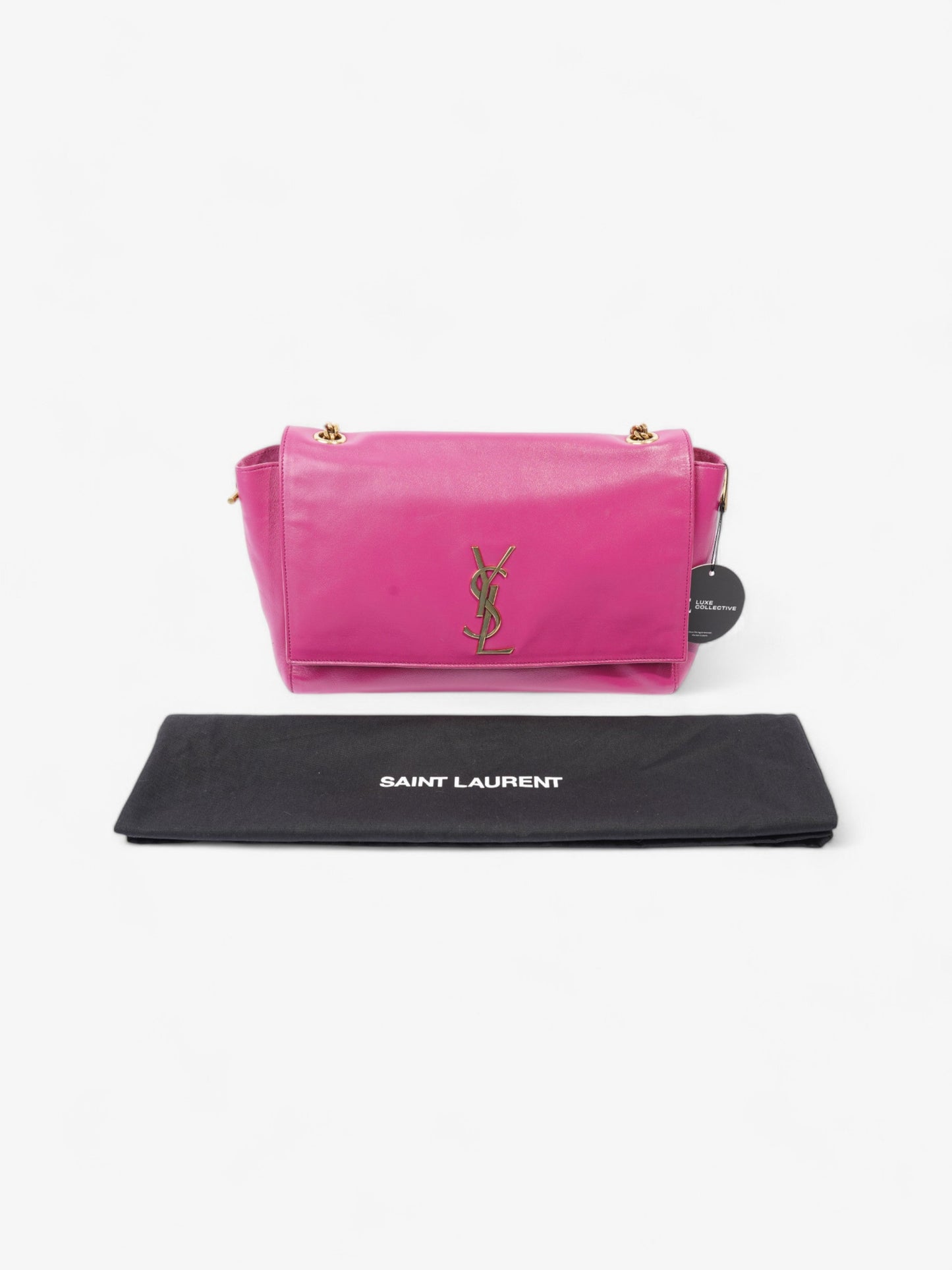 Saint Laurent Kate Reversible Hot Pink Leather