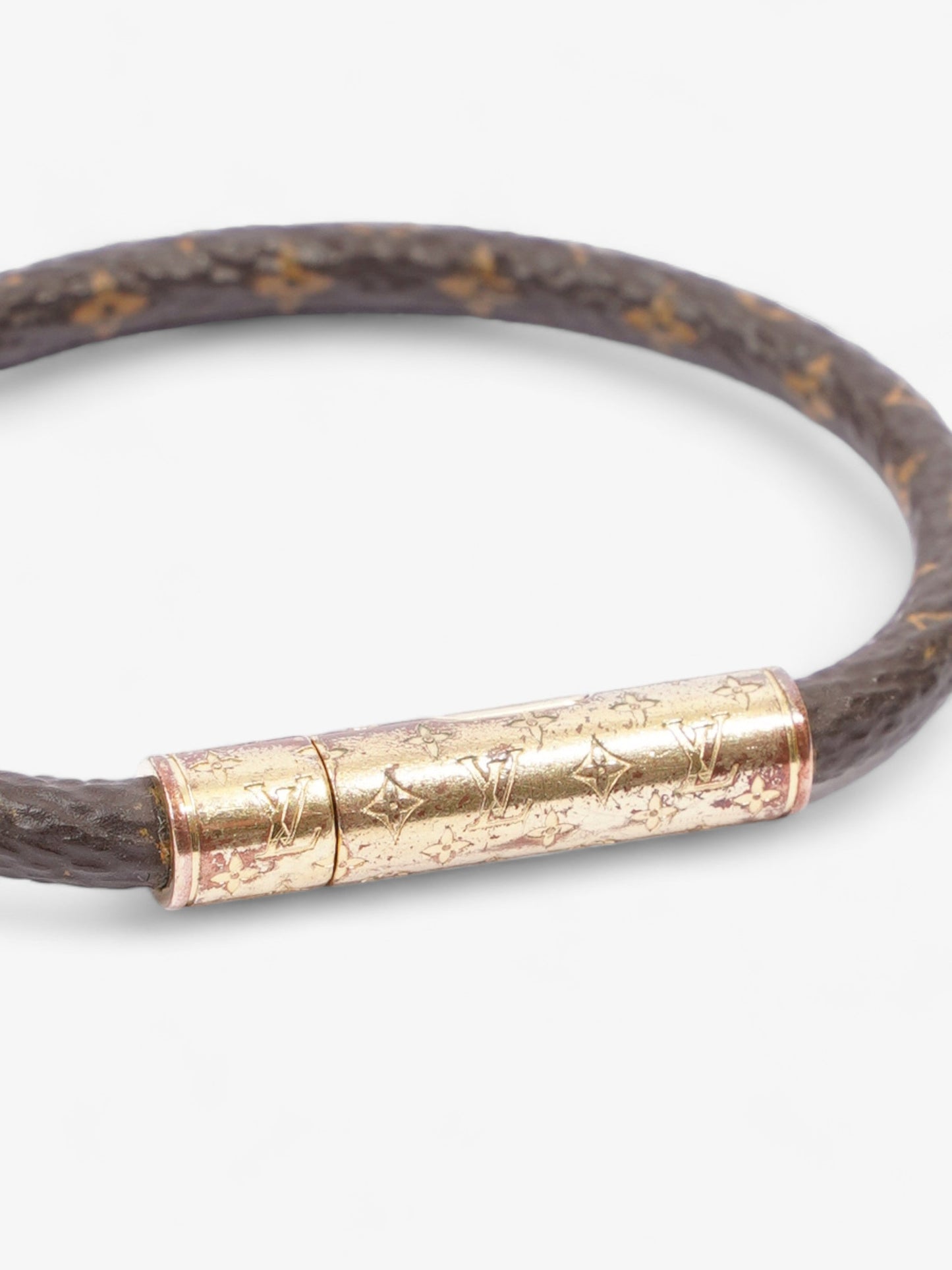 Louis Vuitton LV Confidential Bracelet Monogram / Gold Coated Canvas 19