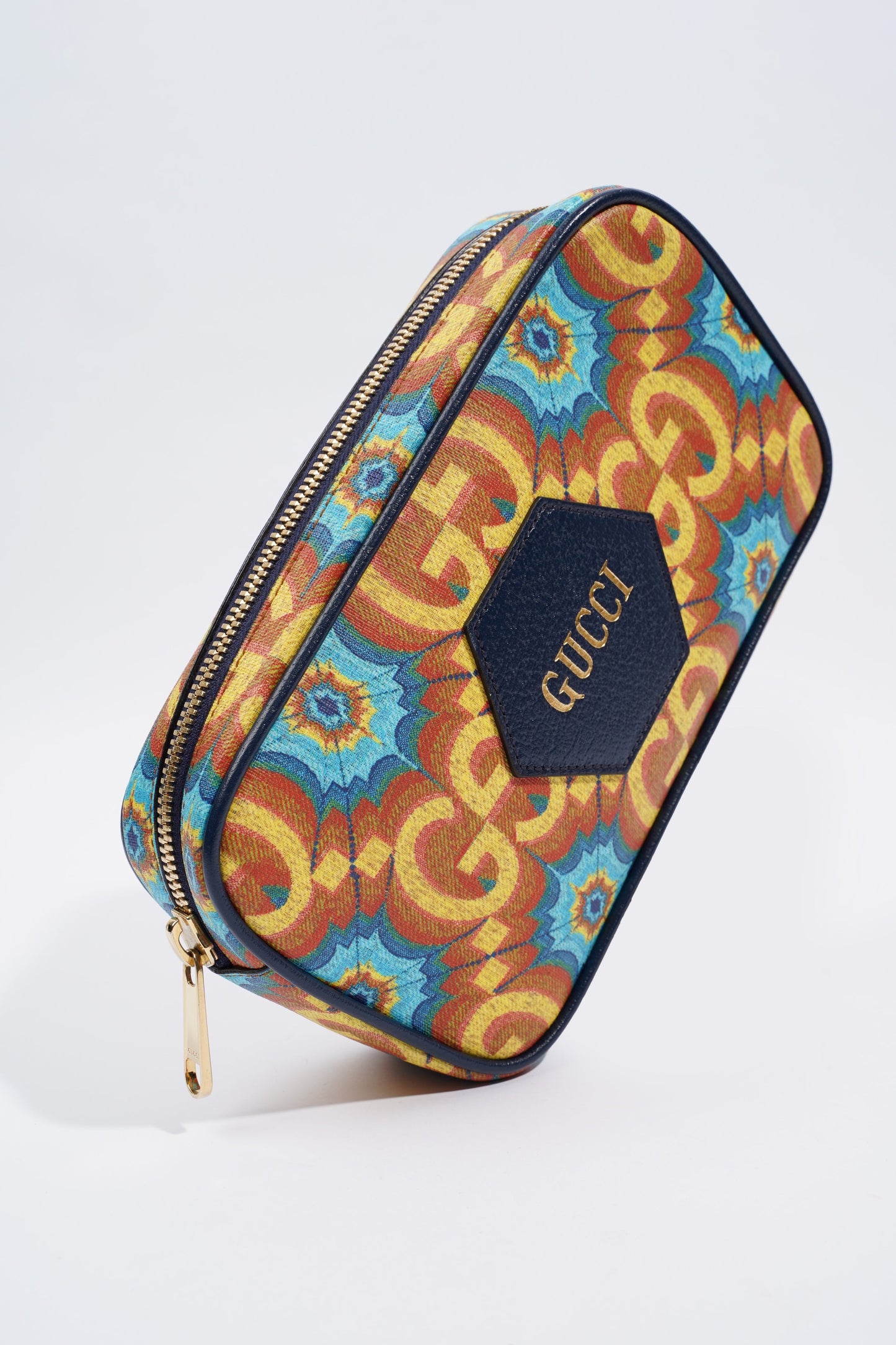 Gucci Kaleidoscope 100 Belt Bag Blue / Orange / Yellow Canvas