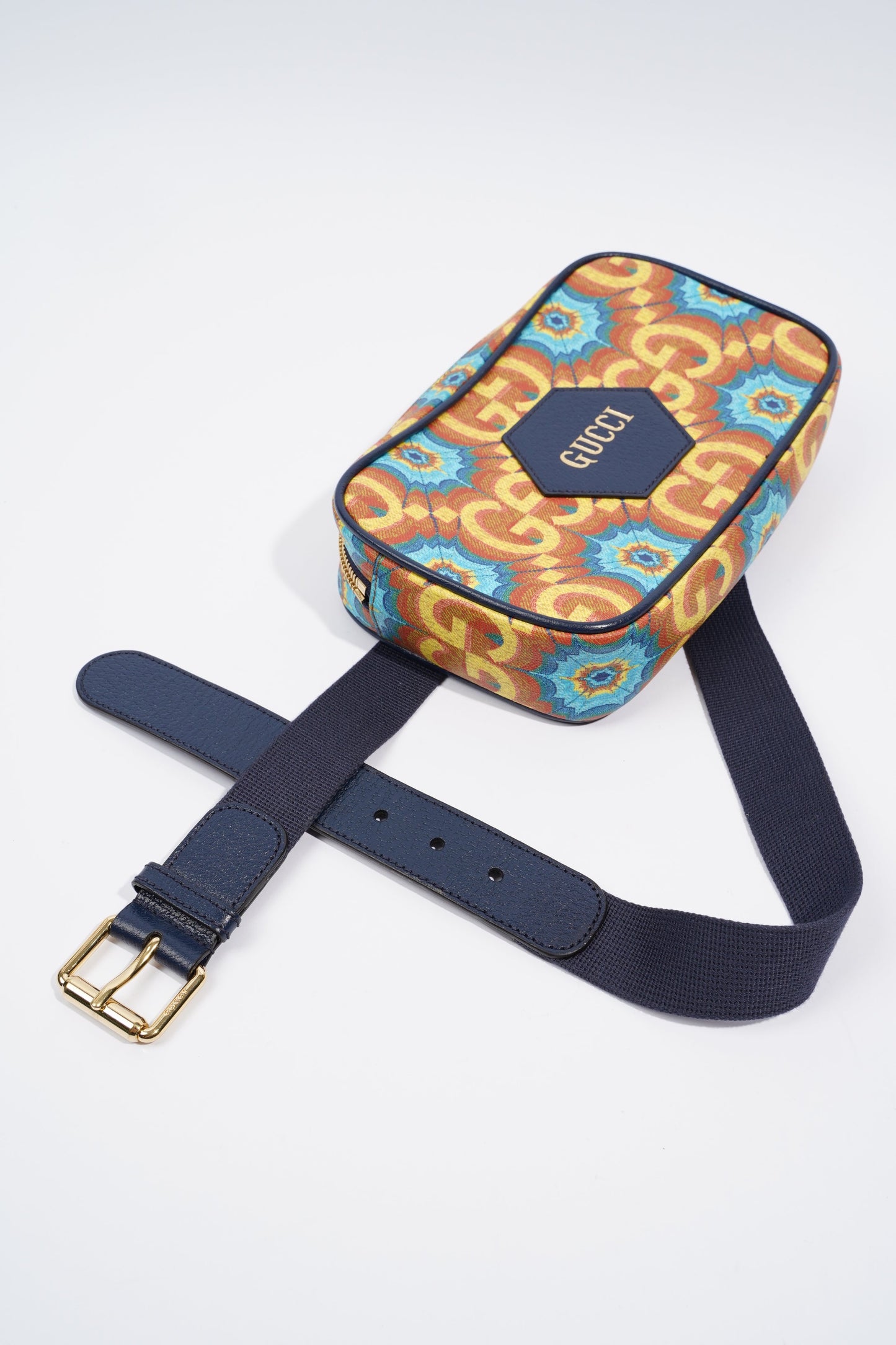 Gucci Kaleidoscope 100 Belt Bag Blue / Orange / Yellow Canvas