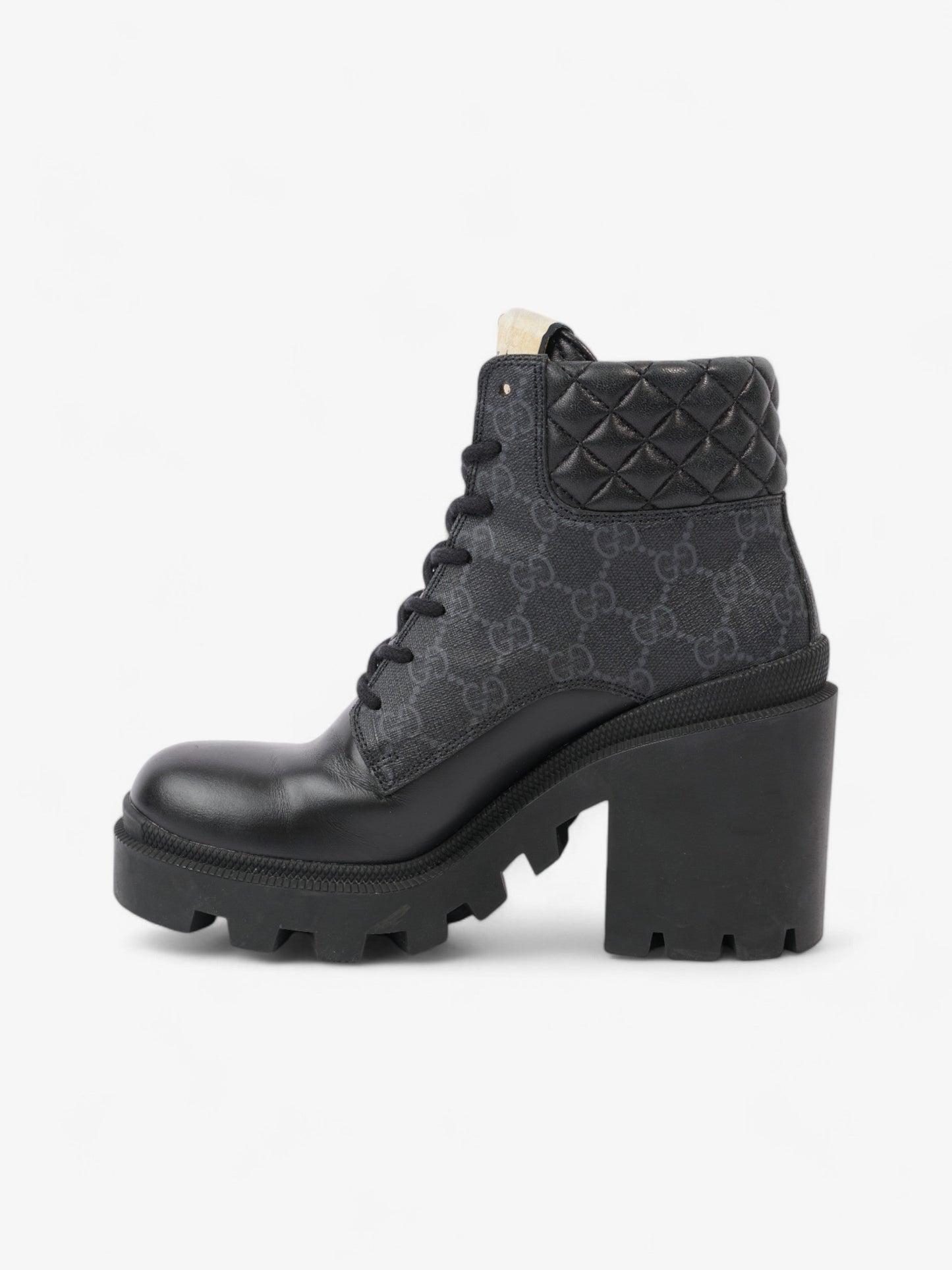 Gucci GG Trip Supreme Boots 90 Black / Grey Leather EU 37 UK 4