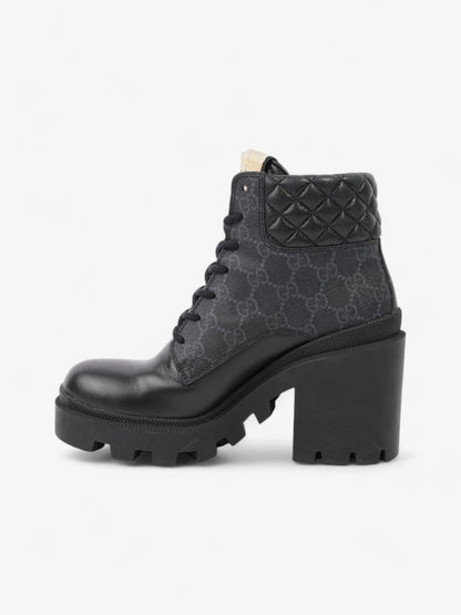 Gucci GG Trip Supreme Boots 90 Black / Grey Leather EU 37 UK 4
