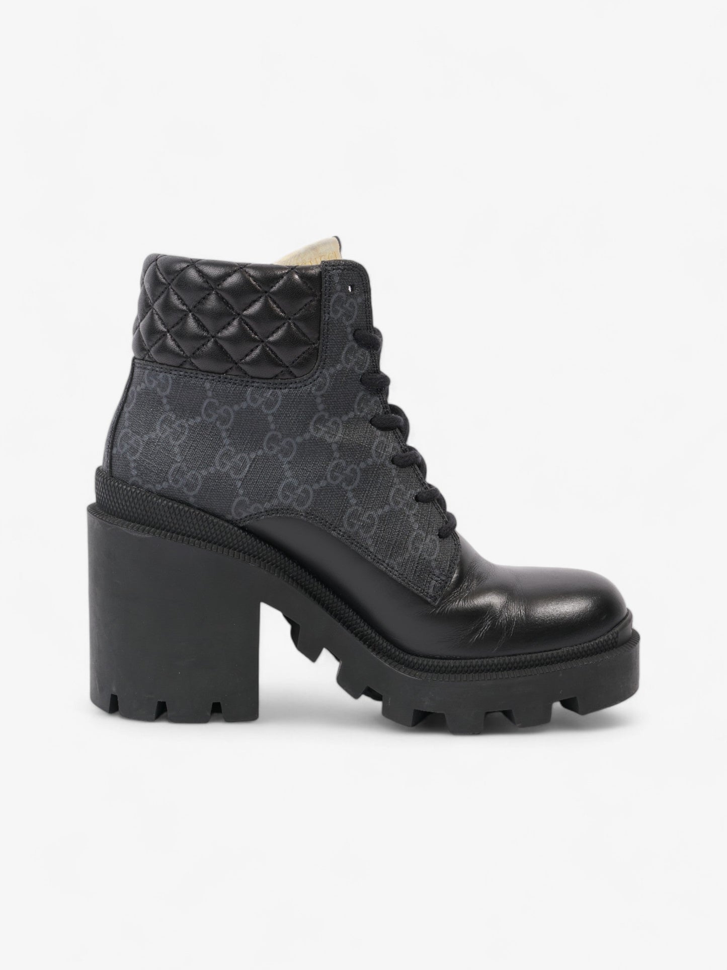 Gucci GG Trip Supreme Boots 90 Black / Grey Leather EU 37 UK 4