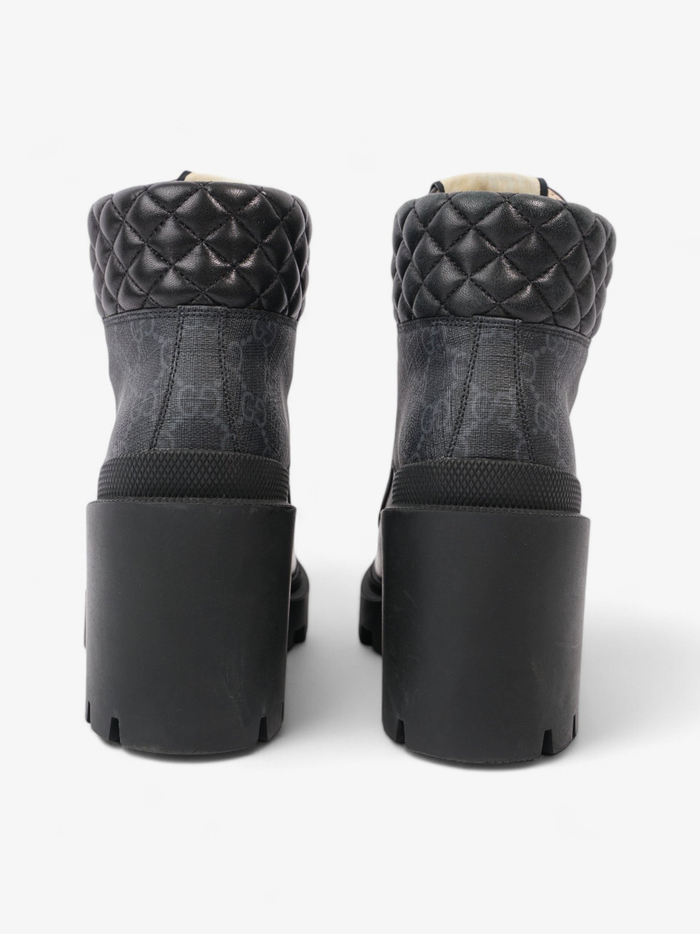 Gucci GG Trip Supreme Boots 90 Black / Grey Leather EU 37 UK 4