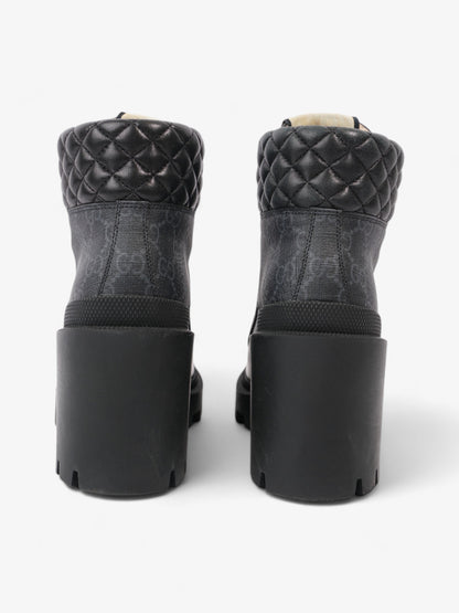 Gucci GG Trip Supreme Boots 90 Black / Grey Leather EU 37 UK 4