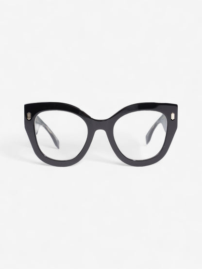 Fendi Roma Sunglasses Black / Gold Acetate 150mm