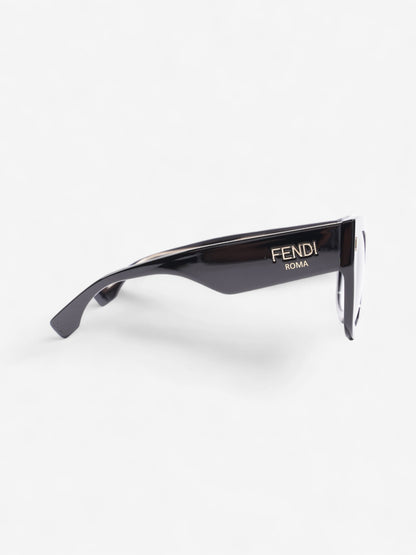 Fendi Roma Sunglasses Black / Gold Acetate 150mm