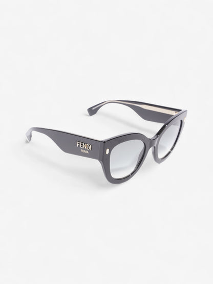 Fendi Roma Sunglasses Black / Gold Acetate 150mm