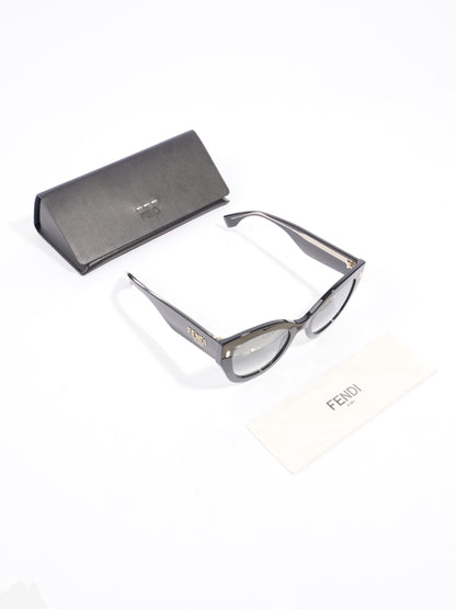 Fendi Roma Sunglasses Black / Gold Acetate 150mm