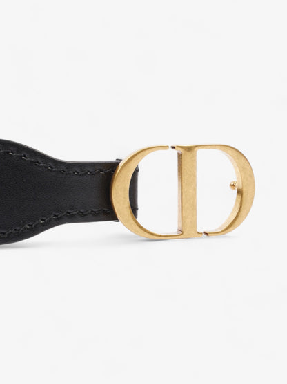 Christian Dior CD Belt Blue / Black / Gold Canvas Medium - 87.5cm