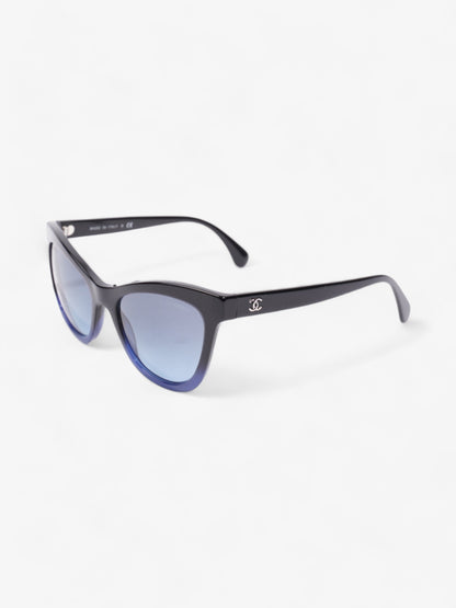 Chanel Gradient Sunglasses Black / Blue Acetate 140mm