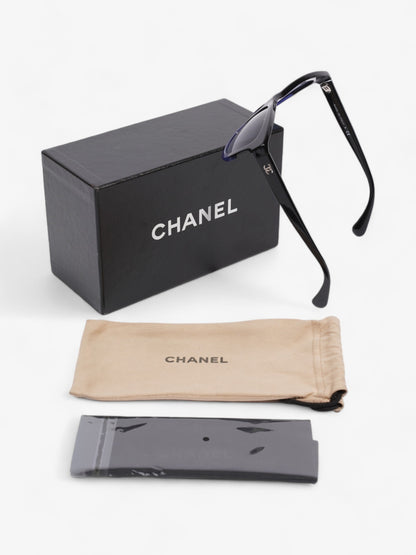 Chanel Gradient Sunglasses Black / Blue Acetate 140mm