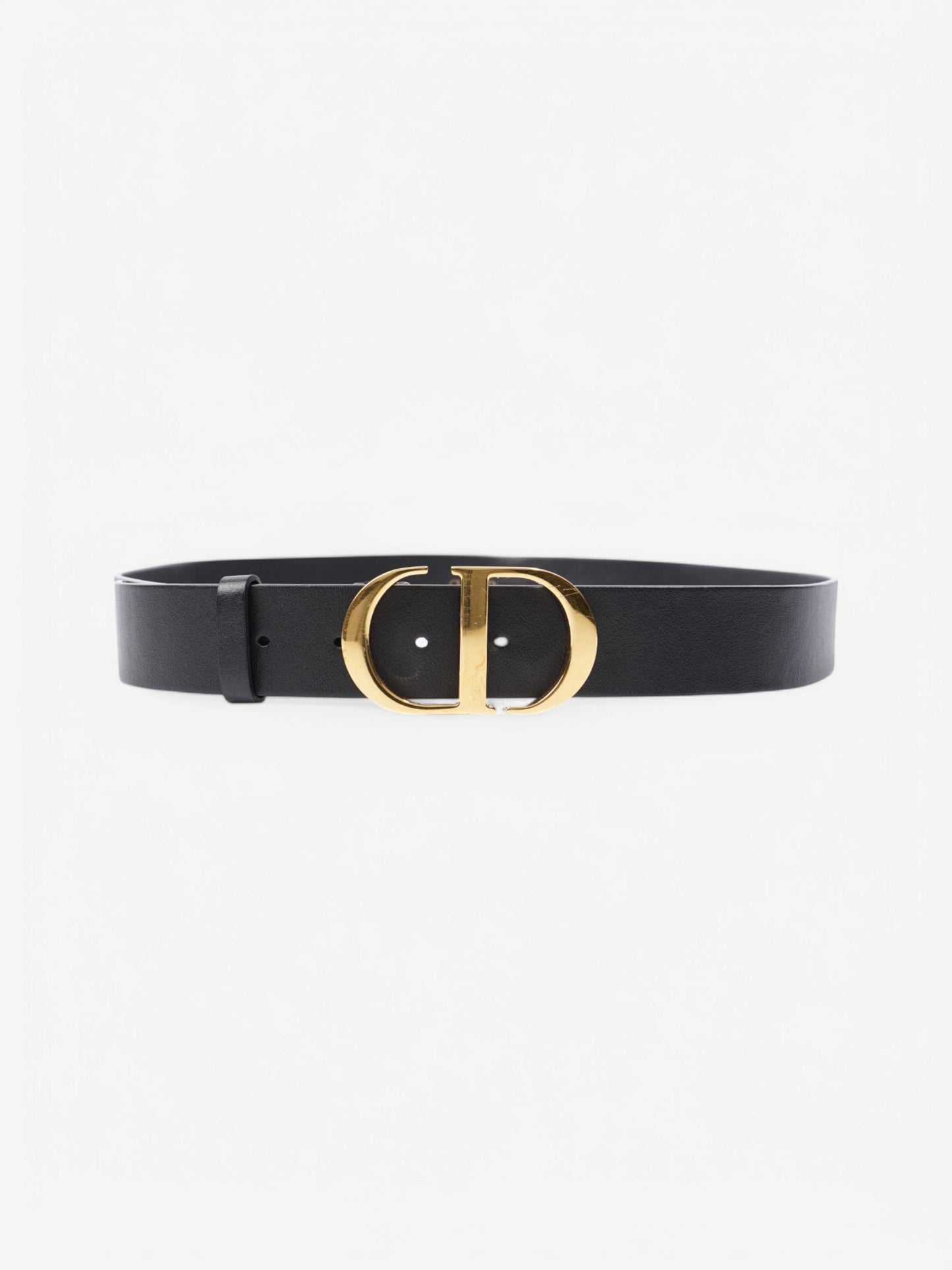 Christian Dior 30 Montaigne Belt Black Leather 95cm 38"