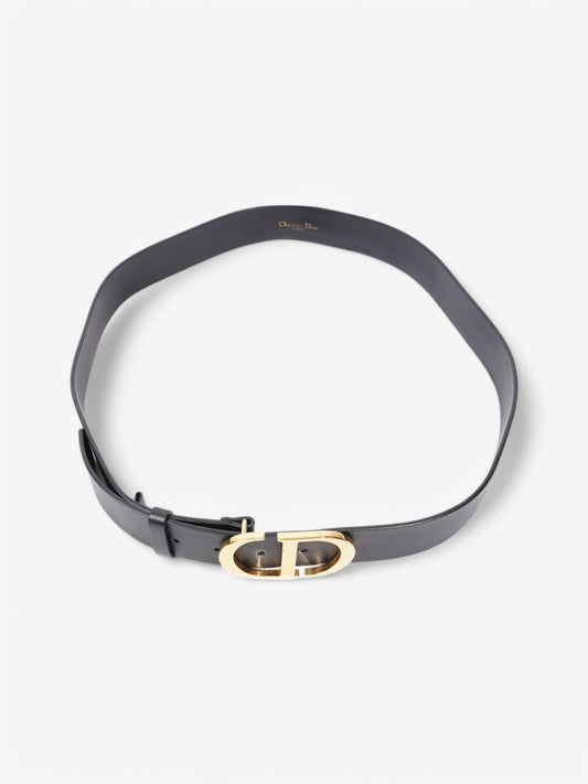 Christian Dior 30 Montaigne Belt Black Leather 95cm 38"