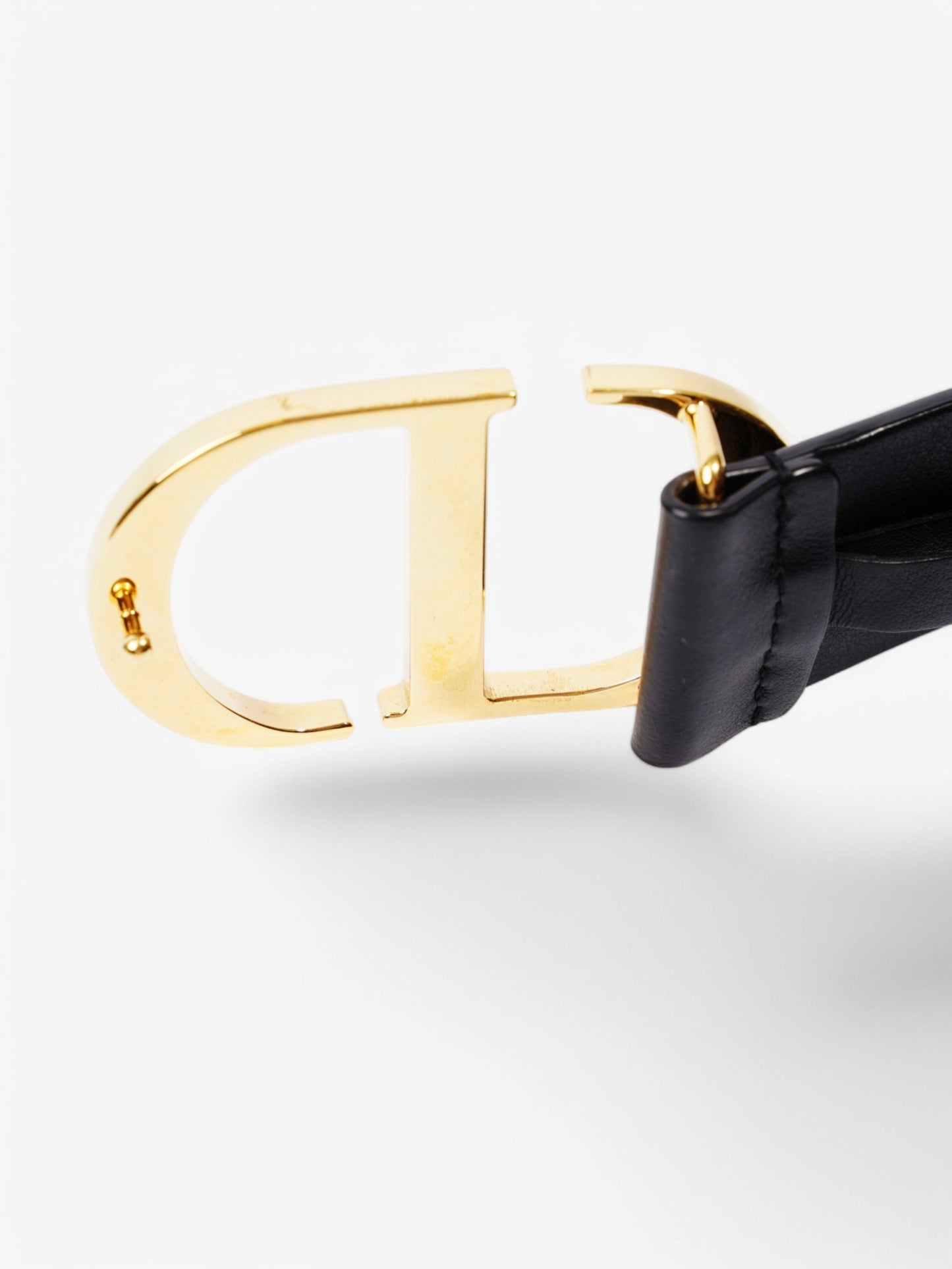 Christian Dior 30 Montaigne Belt Black Leather 95cm 38"
