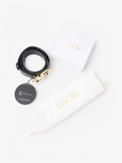 Christian Dior 30 Montaigne Belt Black Leather 95cm 38"
