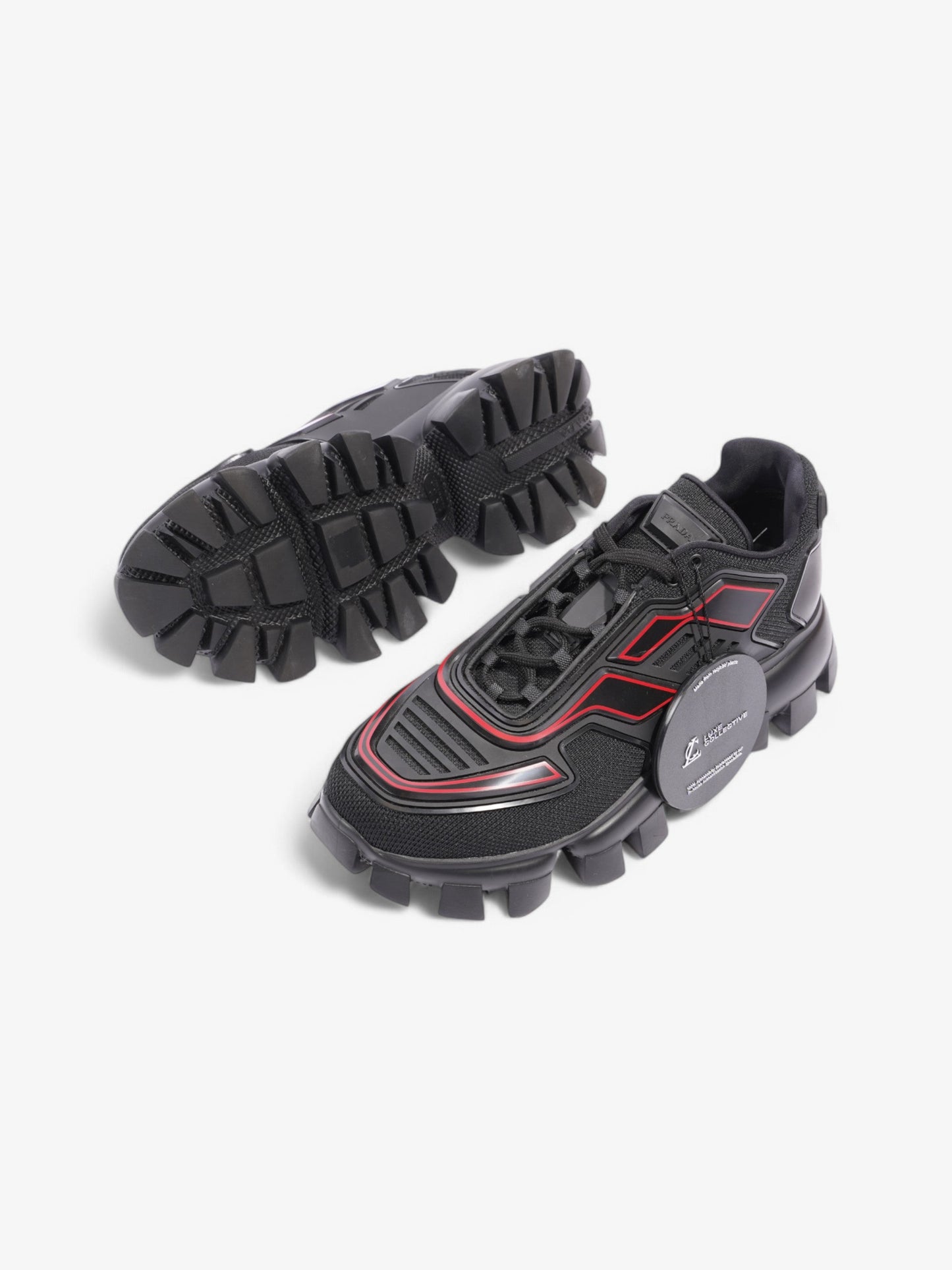 Prada Cloudbust Thunder  Black / Red Mesh EU 41 UK 7
