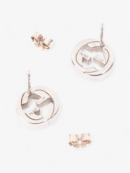Gucci Interlocking G Earrings Silver Silver Sterling