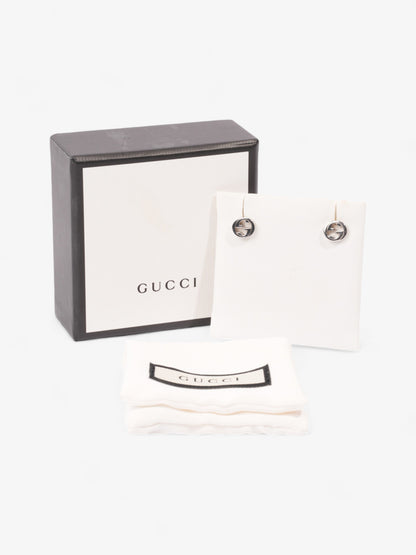 Gucci Interlocking G Earrings Silver Silver Sterling
