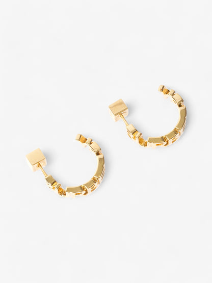 Burberry Logo Hoop Earrings Gold Base Metal