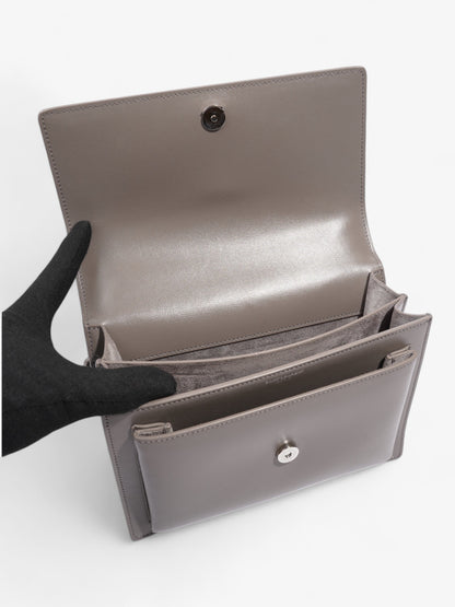 Saint Laurent Sunset Grey Calfskin Leather Medium