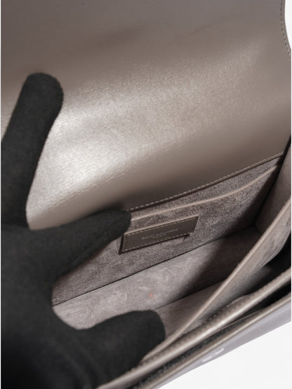 Saint Laurent Sunset Grey Calfskin Leather Medium
