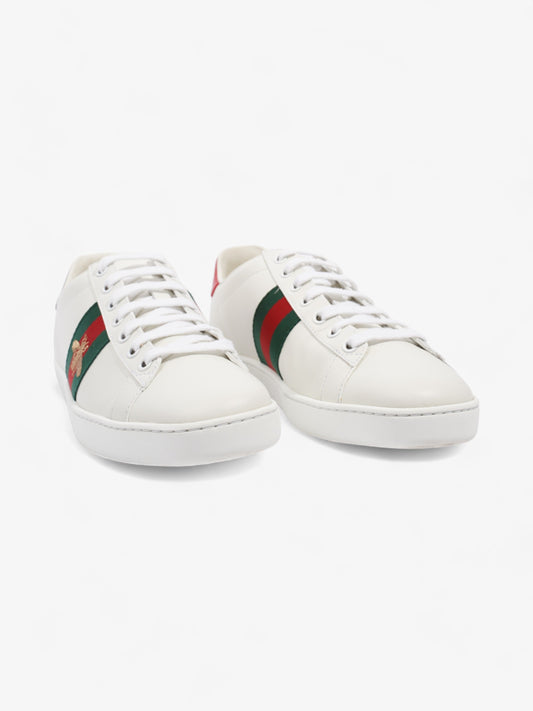 Gucci Ace Sneakers with Bee White / Red / Green Leather EU 37.5 UK 4.5