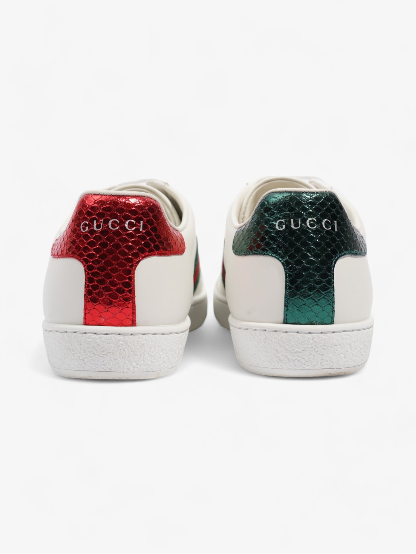 Gucci Ace Sneakers with Bee White / Red / Green Leather EU 37.5 UK 4.5