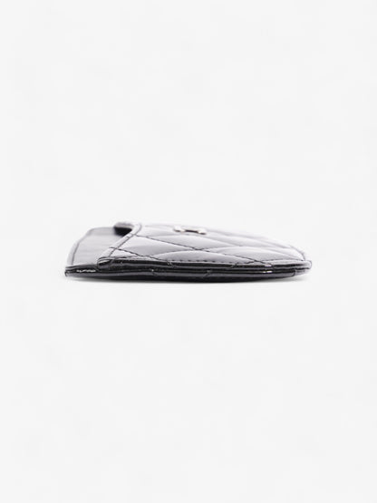 Chanel CC Card Holder Black Patent Leather