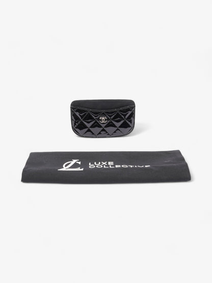 Chanel CC Card Holder Black Patent Leather