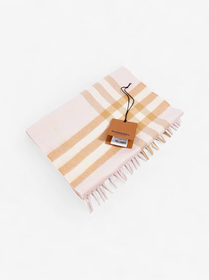 Burberry Giant Check Scarf Pink / Brown Cashmere