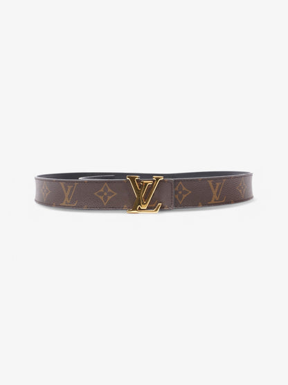 Louis Vuitton LV Initiales Reversible Belt Monogram / Gold / Black Coated Canvas 85cm / 34"