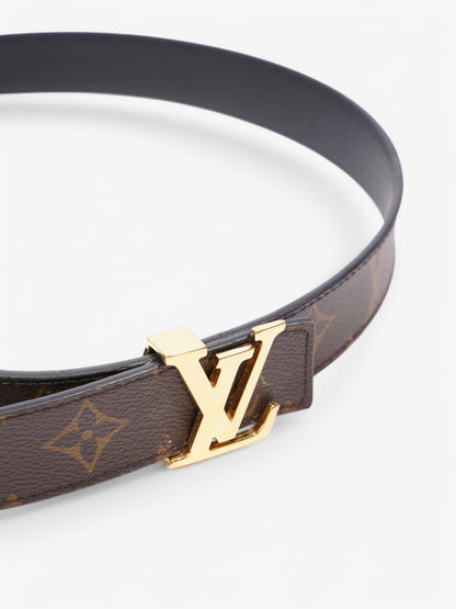 Louis Vuitton LV Initiales Reversible Belt Monogram / Gold / Black Coated Canvas 85cm / 34"