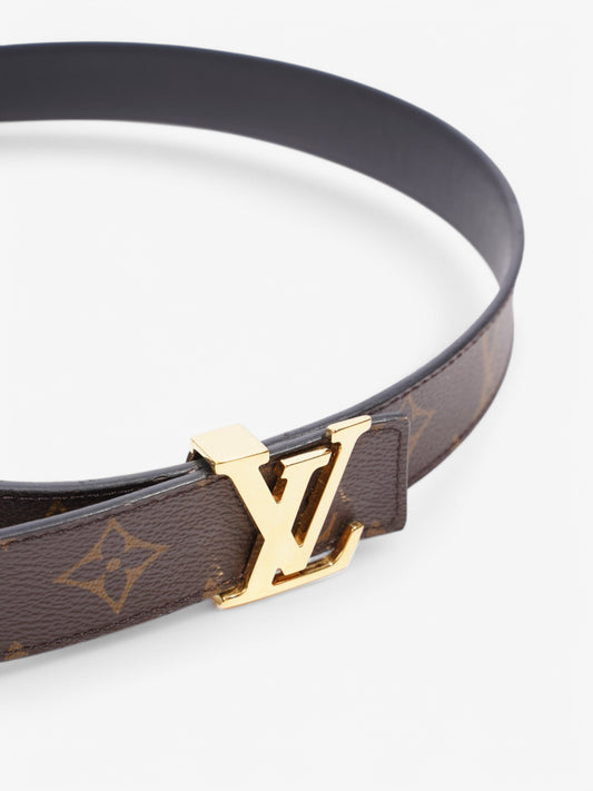 Louis Vuitton LV Initiales Reversible Belt Monogram / Gold / Black Coated Canvas 85cm / 34"