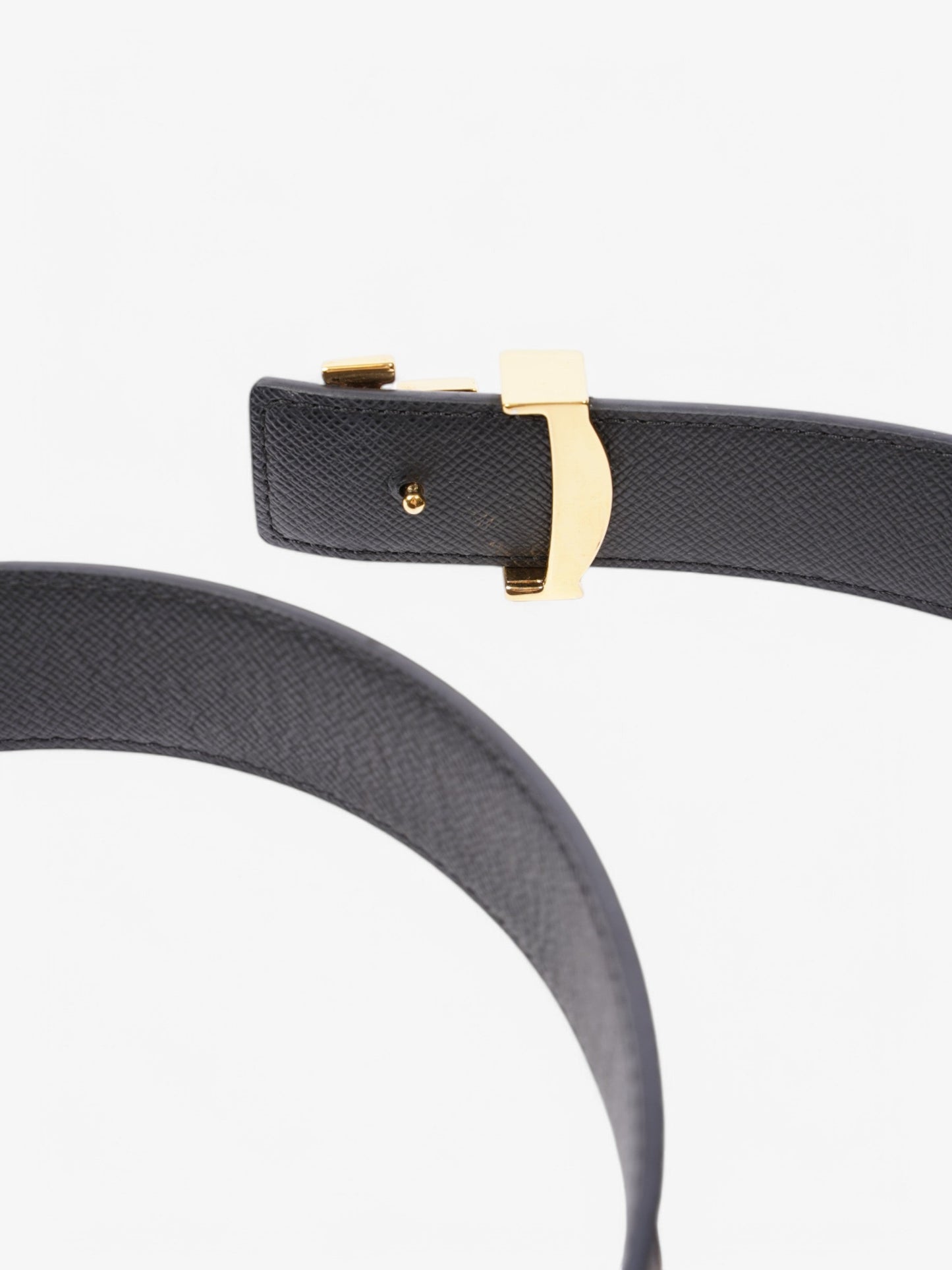 Louis Vuitton LV Initiales Reversible Belt Monogram / Gold / Black Coated Canvas 85cm / 34"