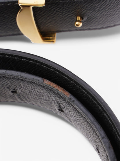 Louis Vuitton LV Initiales Reversible Belt Monogram / Gold / Black Coated Canvas 85cm / 34"