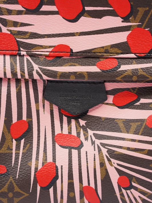 Louis Vuitton Jungle Dot Palm Springs Monogram / Red / Pink Coated Canvas