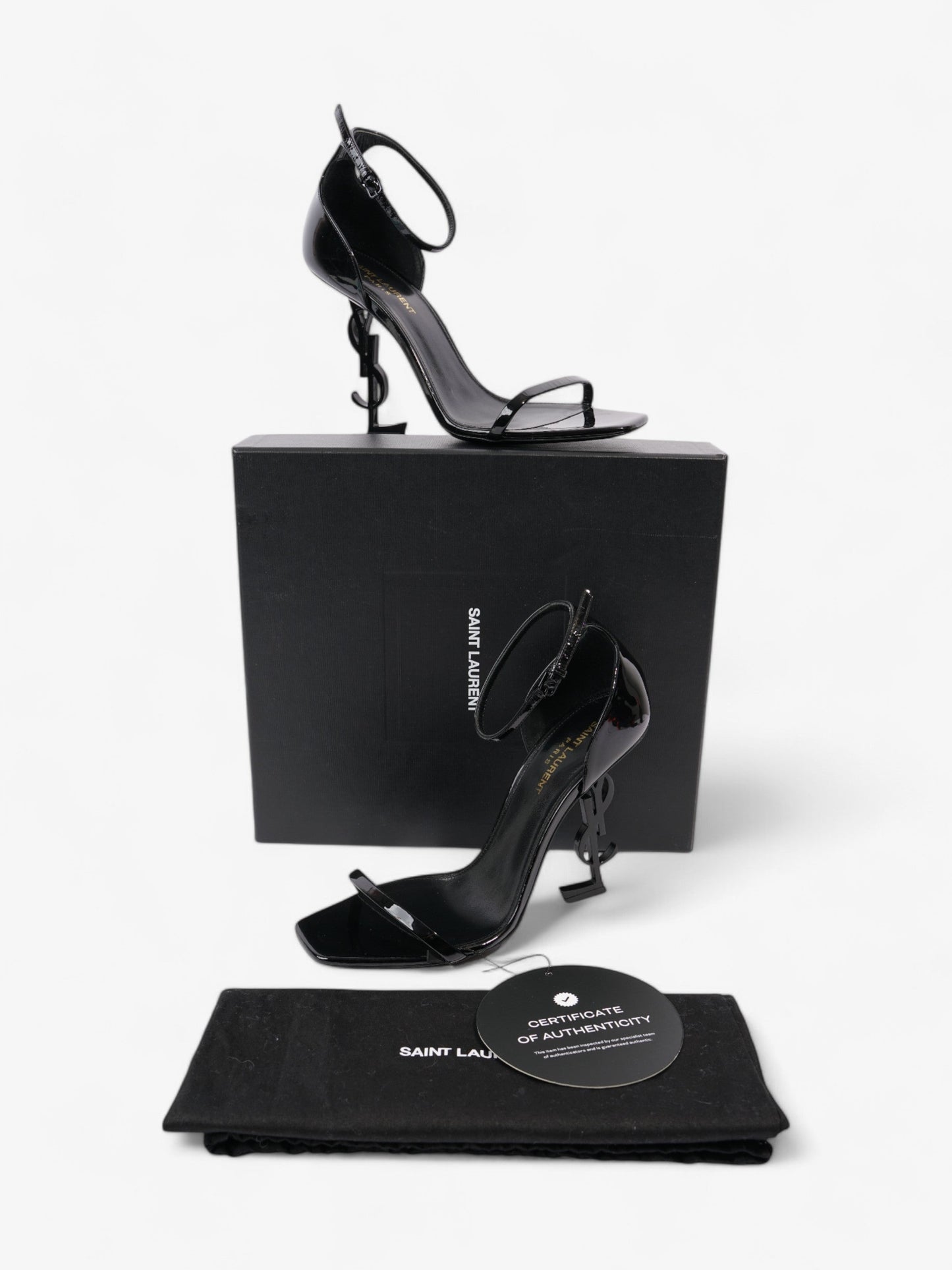 Saint Laurent Opyum 110 110 Black Patent Leather EU 40 UK 7