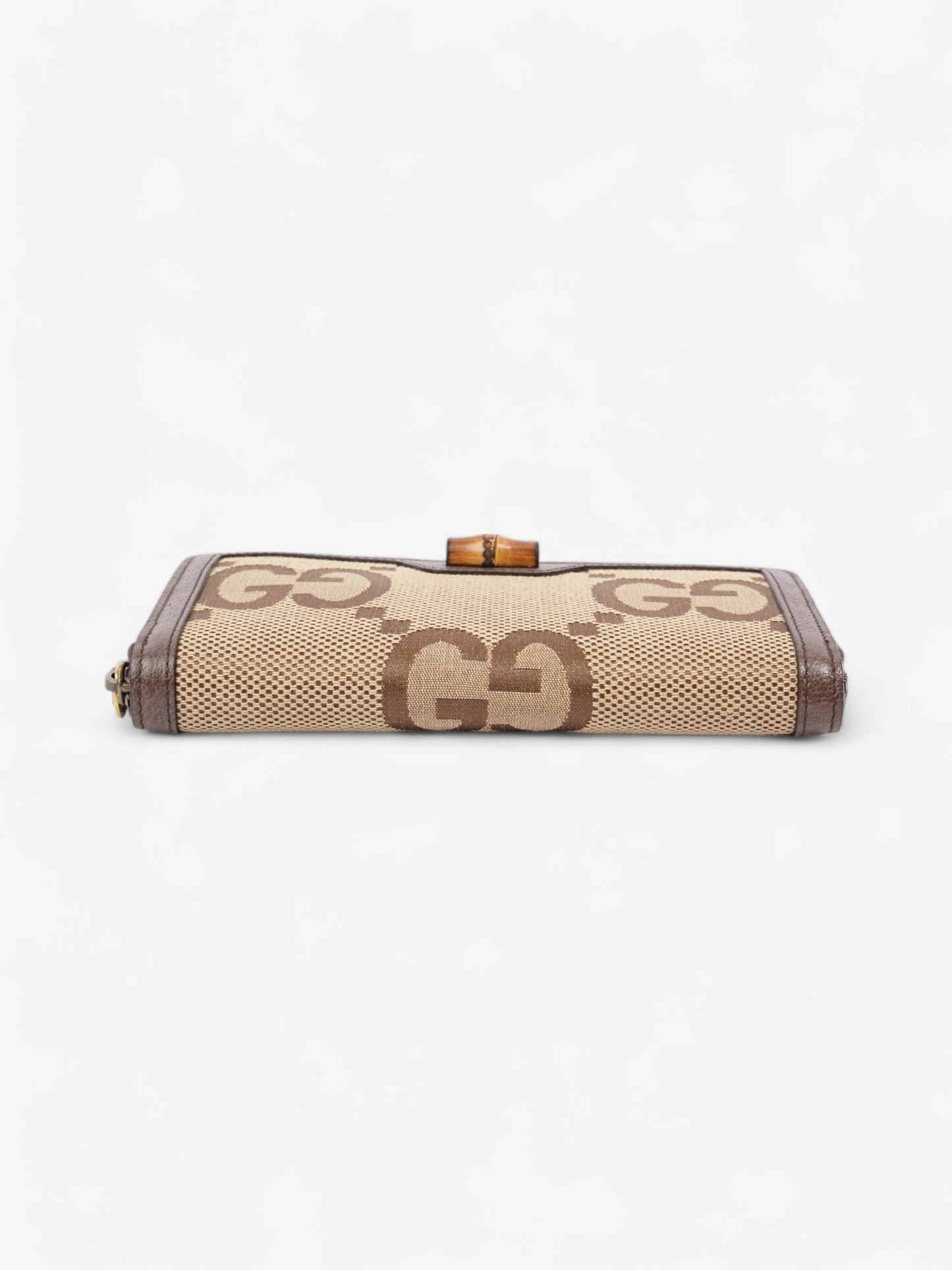 Gucci Diana Continental Wallet Beige / Brown Canvas