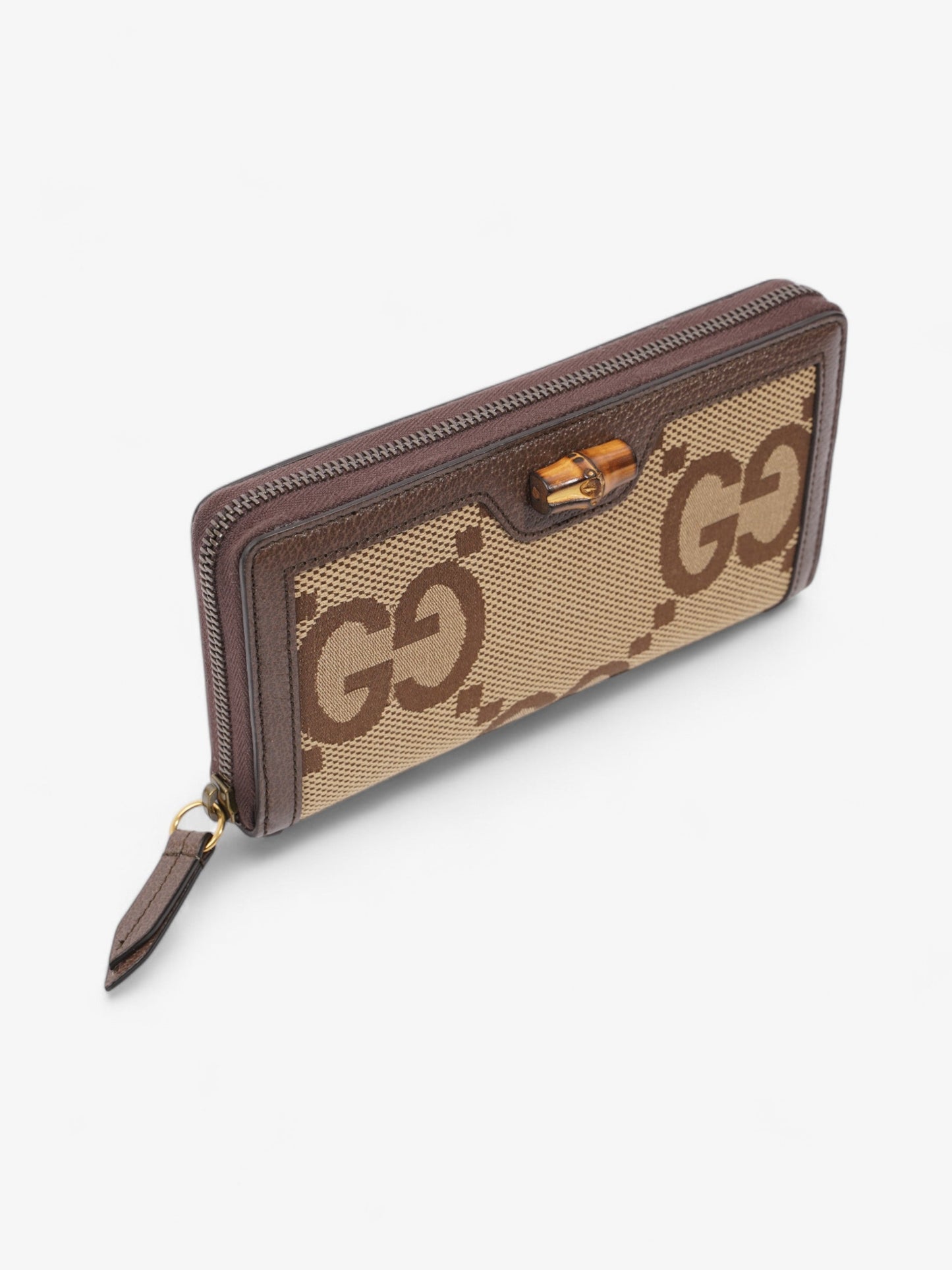 Gucci Diana Continental Wallet Beige / Brown Canvas