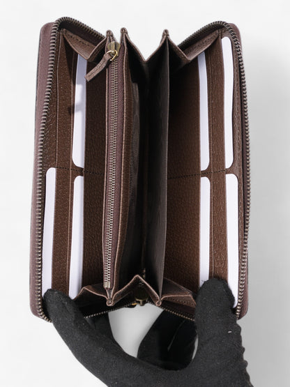 Gucci Diana Continental Wallet Beige / Brown Canvas
