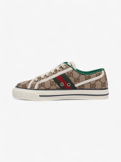 Gucci GG Tennis 1977 Sneakers Beige  / Green / Red Canvas EU 37 UK 4
